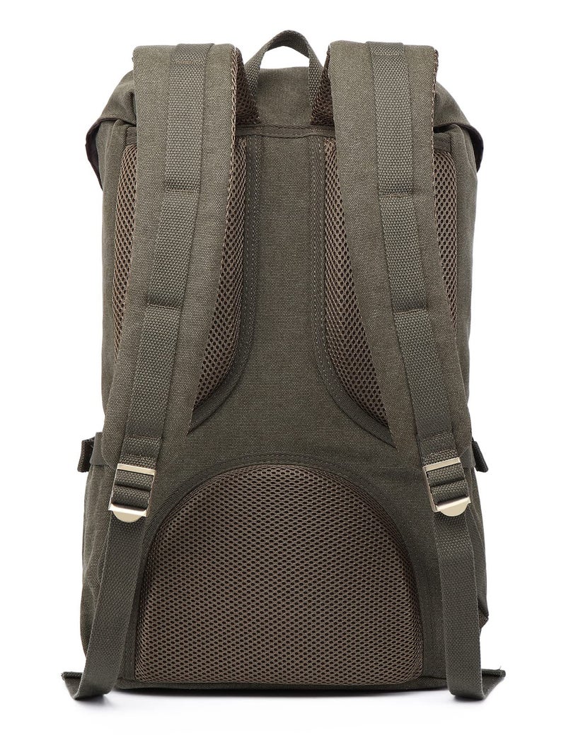 KAUKKO Travel Laptop Backpack Outdoor Rucksack Causal backpack Fits 15.6"(Canvas Green) - Image 3